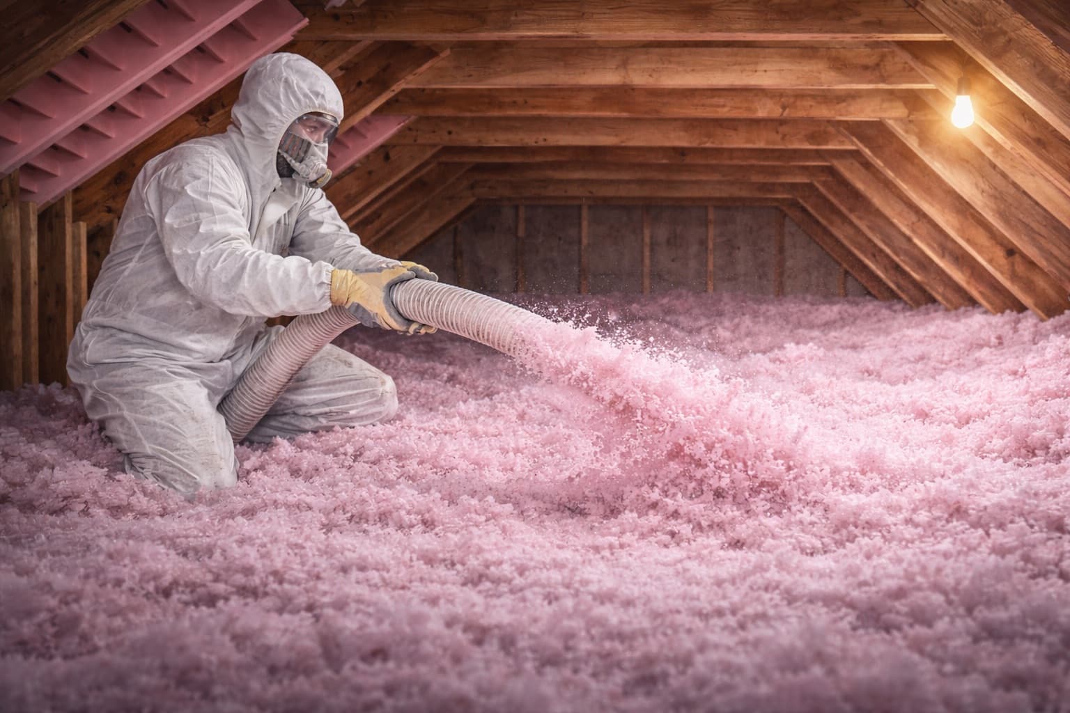 Professional attic insulation installation